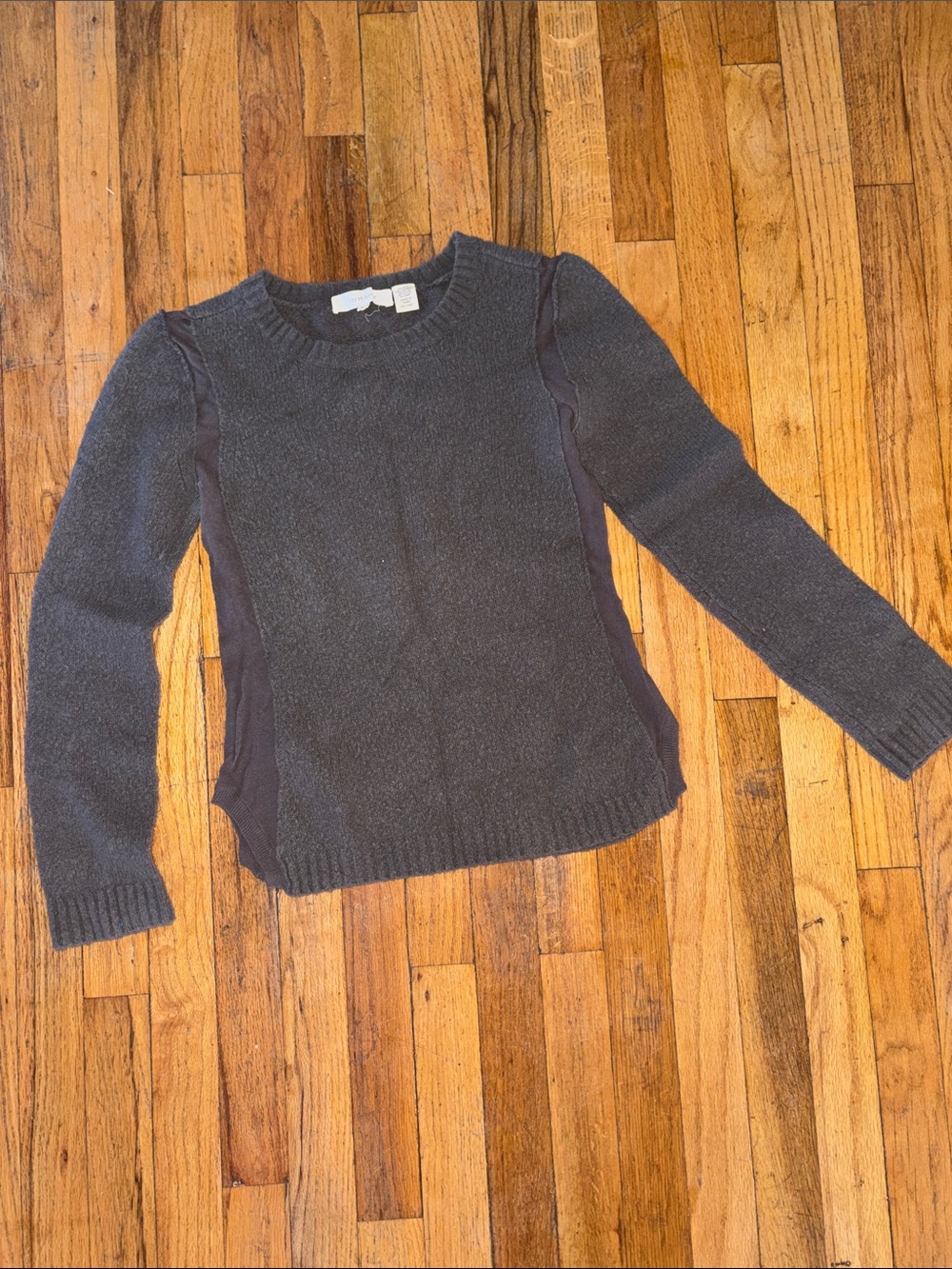 Inhabit Wool Charcoal Gray Crewneck Sweater